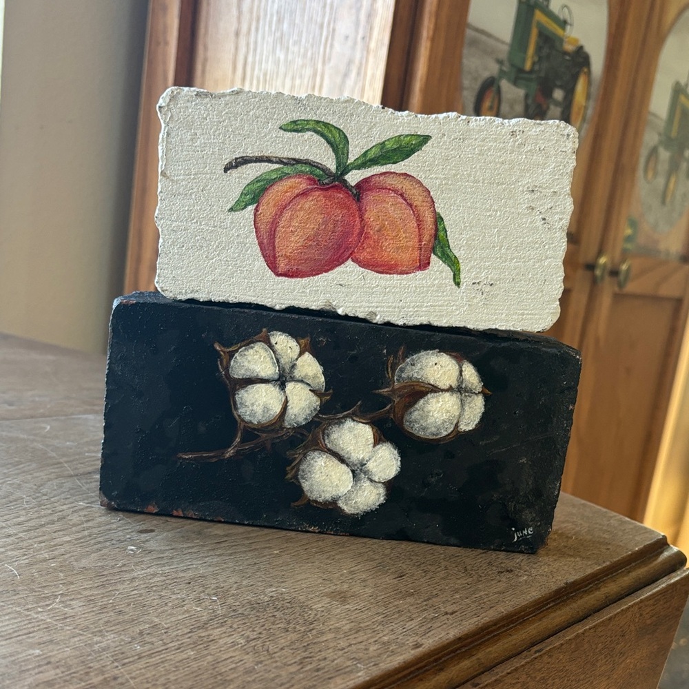 Hand-Painted Brick Doorstoppers 🍑